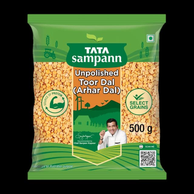 Tata Sampann Unpolished Toor Dal - 500g